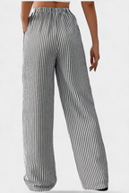 Alvea™ Nuria Pantalones Rectos Ligeros con Cintura Ajustable a Rayas