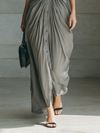 Alvea™ Vestido largo plisado