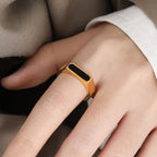 ANILLO DE BARRA DE ÓNIX 