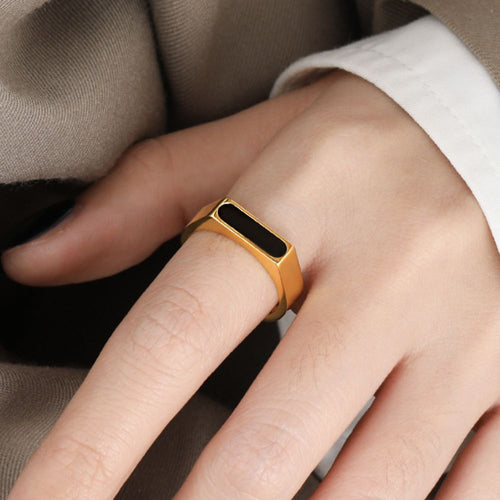 ANILLO DE BARRA DE ÓNIX 