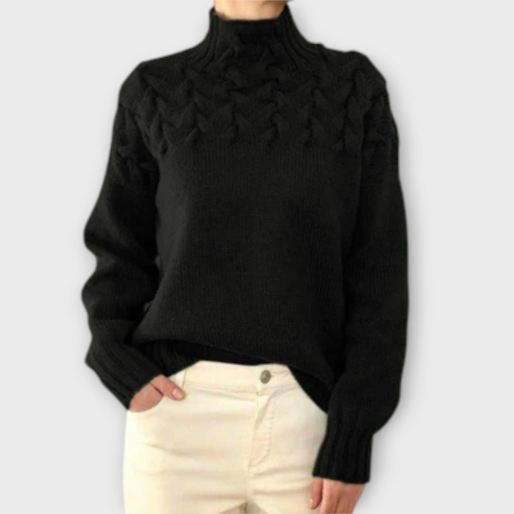 Alvea™ Eva Suéter femenino con detalle de trenza