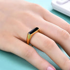 ANILLO DE BARRA DE ÓNIX 