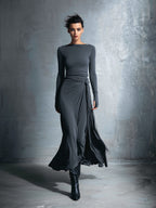 Alvea™ Vestido maxi con nudo lateral