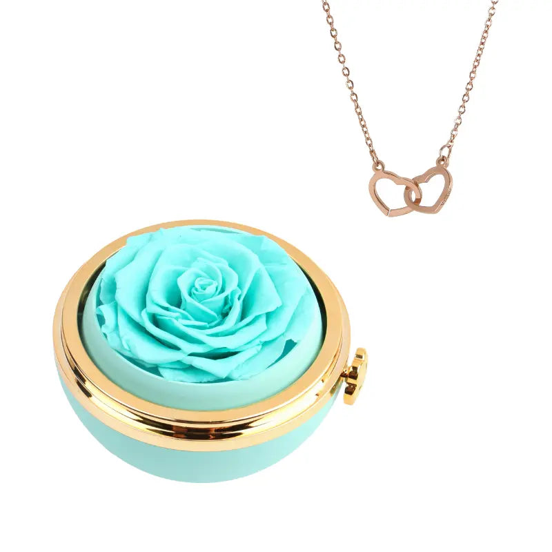 Alvea™ Cofre Pasión Rosa Eterna con Collar Grabado
