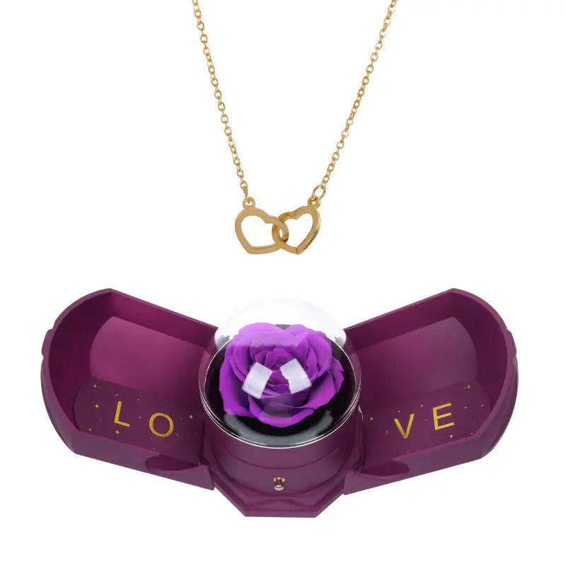 Alvea™ Cofre Armonía Rosa Eterna con Collar Grabado