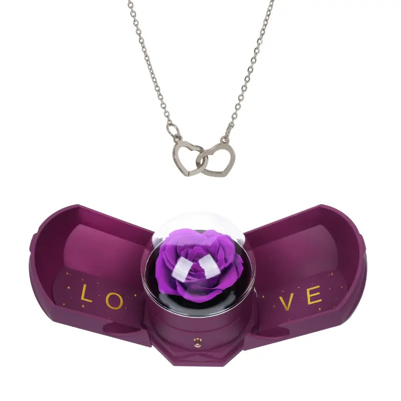 Alvea™ Cofre Armonía Rosa Eterna con Collar Grabado