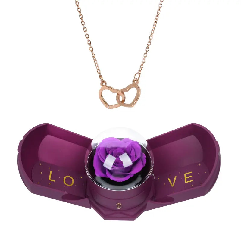 Alvea™ Cofre Armonía Rosa Eterna con Collar Grabado