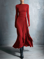 Alvea™ Vestido maxi con nudo lateral
