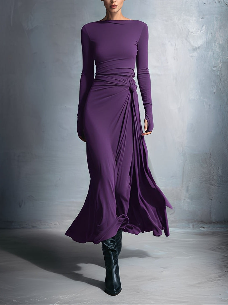 Alvea™ Vestido maxi con nudo lateral