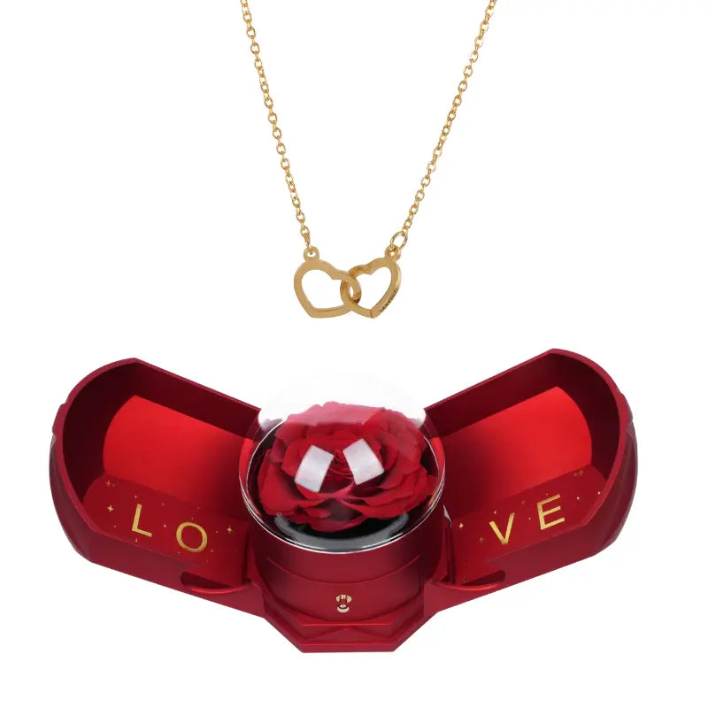 Alvea™ Cofre Armonía Rosa Eterna con Collar Grabado