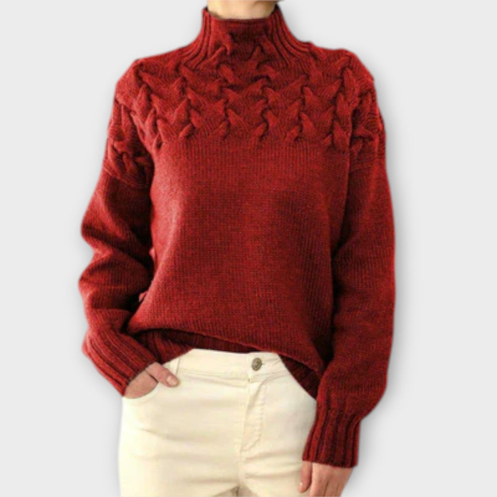 Alvea™ Eva Suéter femenino con detalle de trenza