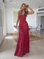Alvea™  Vestido Largo Ajustado Top Palabra de Honor