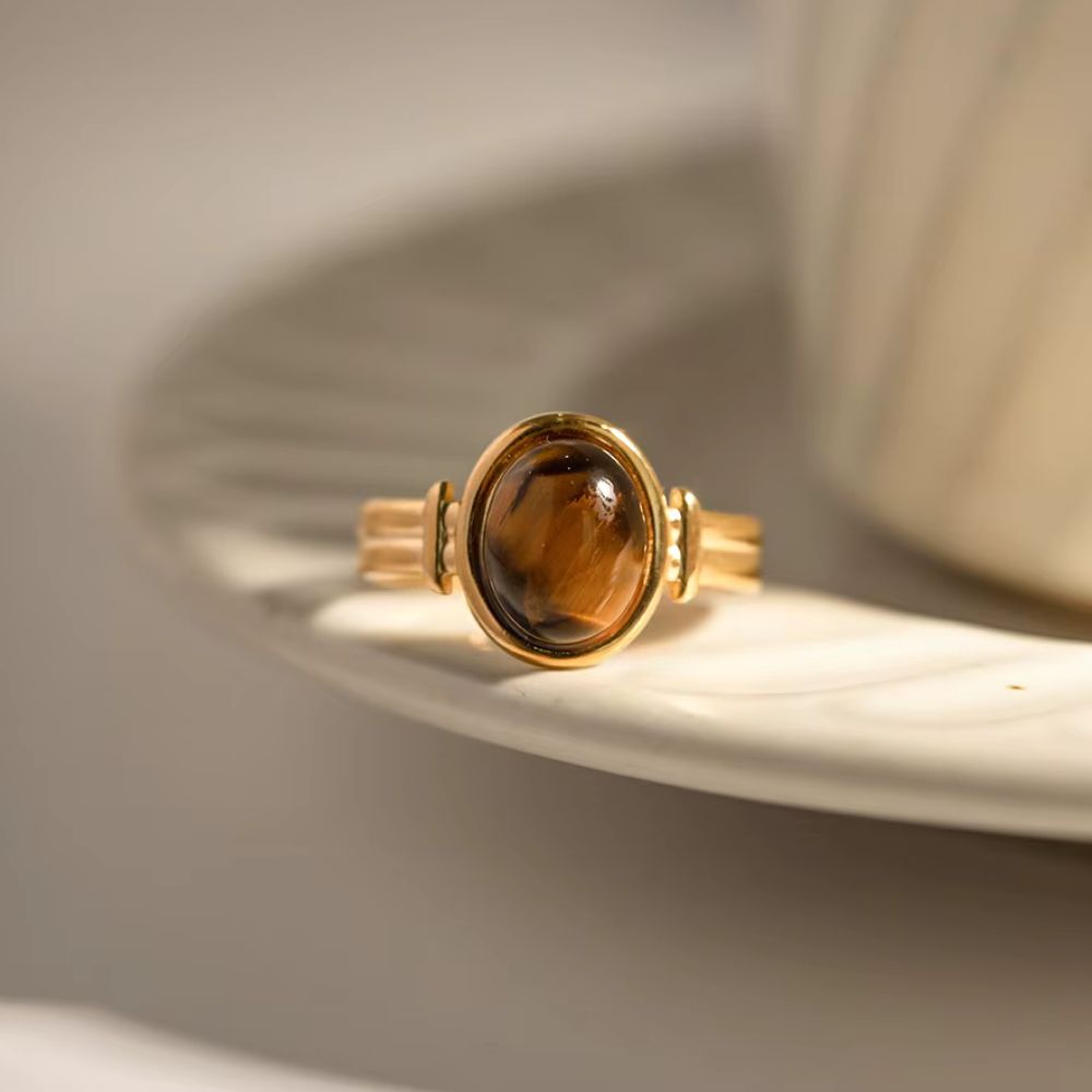 Alvea™ Anillo de piedra natural (ajustable)