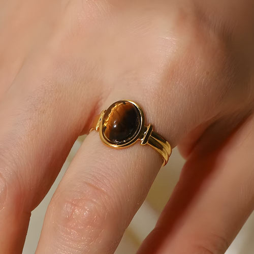 Alvea™ Anillo de piedra natural (ajustable)