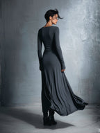 Alvea™ Vestido maxi con nudo lateral