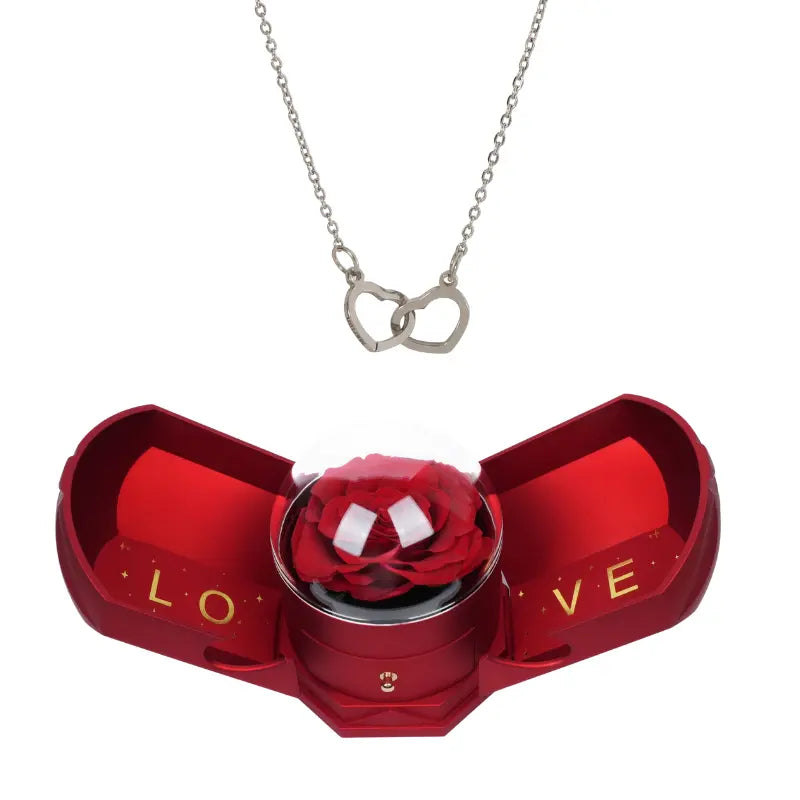 Alvea™ Cofre Armonía Rosa Eterna con Collar Grabado