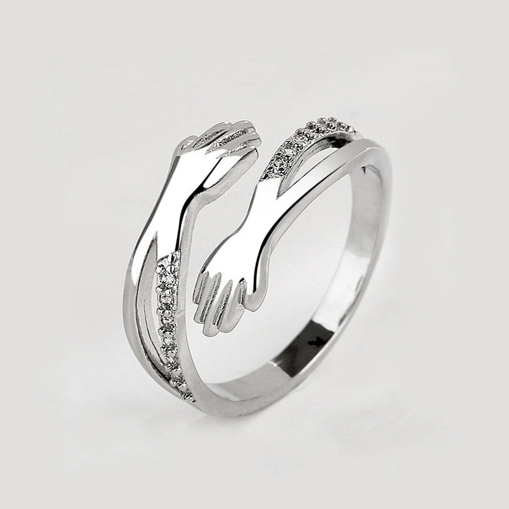 Alvea™ Anillo abrazo con incrustaciones de diamantes (ajustable)