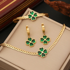 Alvea™  Conjunto Trébol Esmeralda | 3 PIEZAS