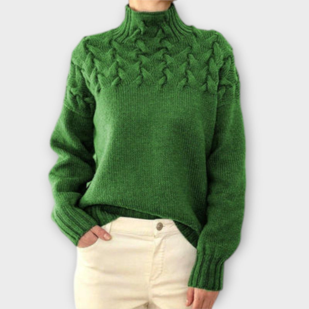 Alvea™ Eva Suéter femenino con detalle de trenza