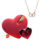 Alvea™ Cofre Amor Rosa Eterna con Collar Grabado