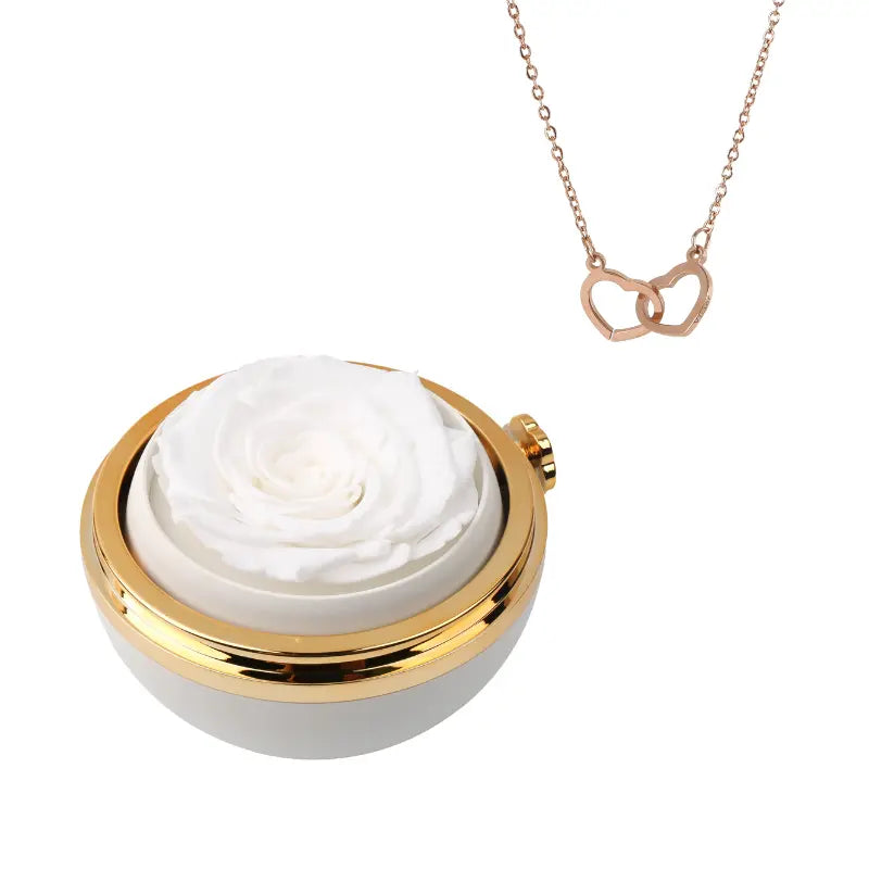Alvea™ Cofre Pasión Rosa Eterna con Collar Grabado
