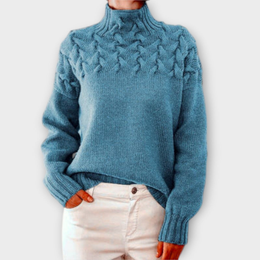 Alvea™ Eva Suéter femenino con detalle de trenza