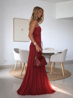 Alvea™  Vestido Largo Ajustado Top Palabra de Honor