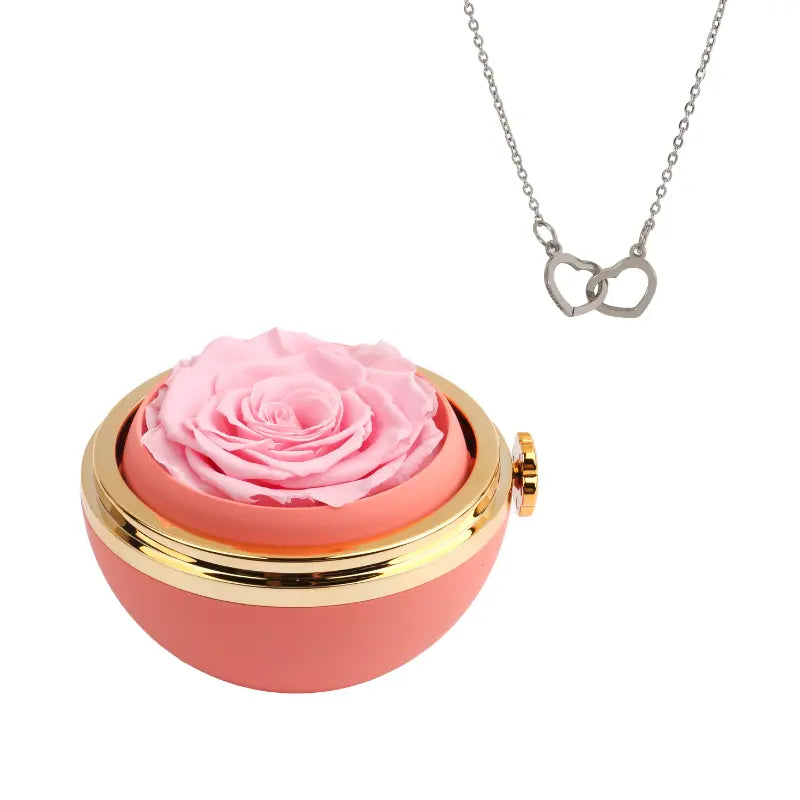 Alvea™ Cofre Pasión Rosa Eterna con Collar Grabado