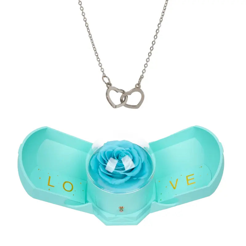 Alvea™ Cofre Armonía Rosa Eterna con Collar Grabado