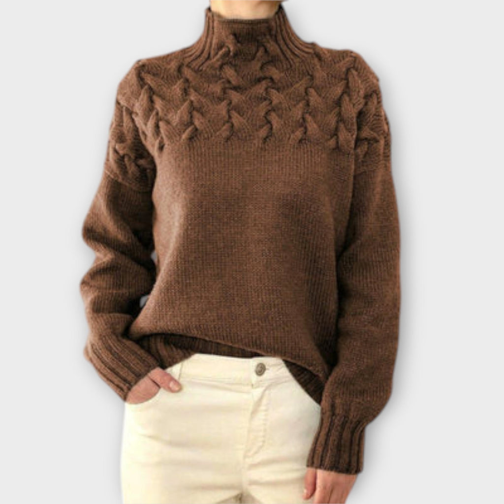 Alvea™ Eva Suéter femenino con detalle de trenza
