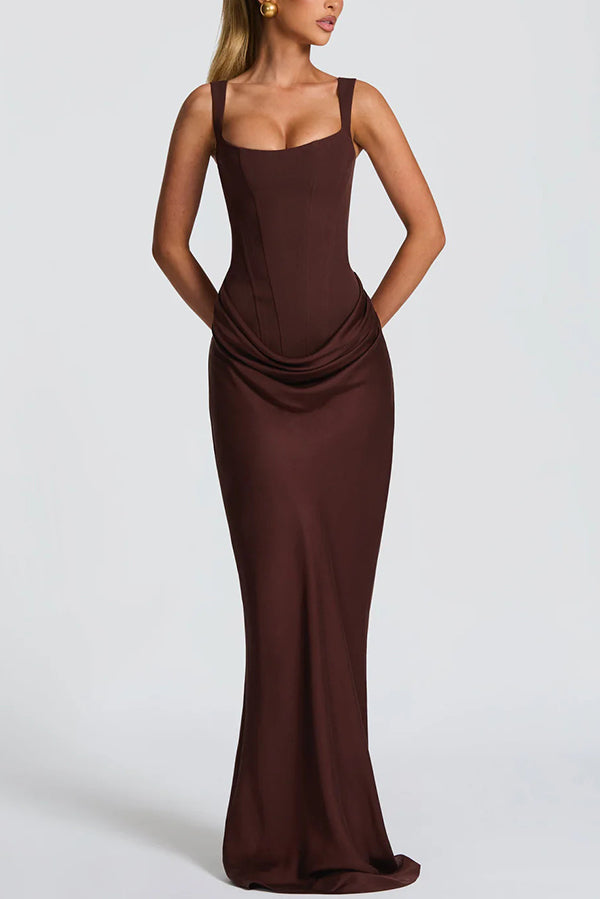 Alvea™ Vestido maxi de escote cuadrado