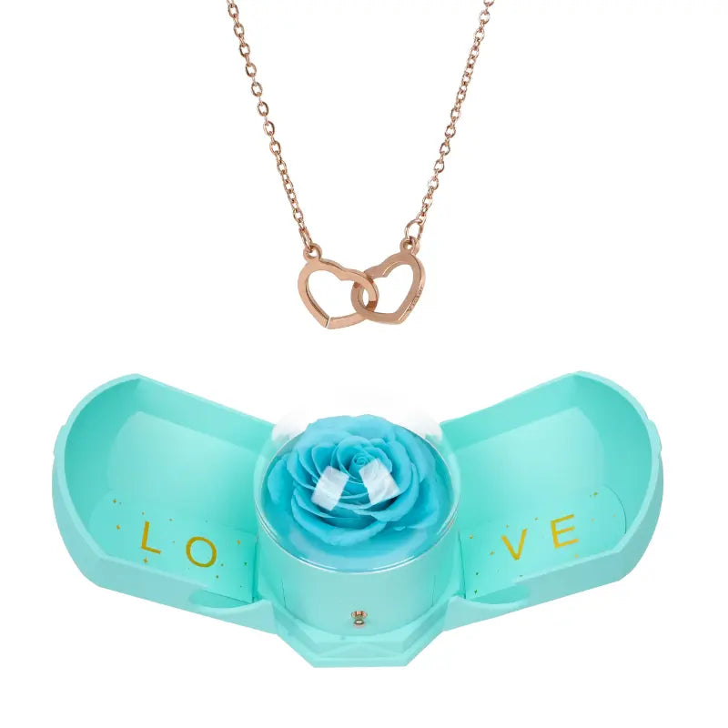 Alvea™ Cofre Armonía Rosa Eterna con Collar Grabado