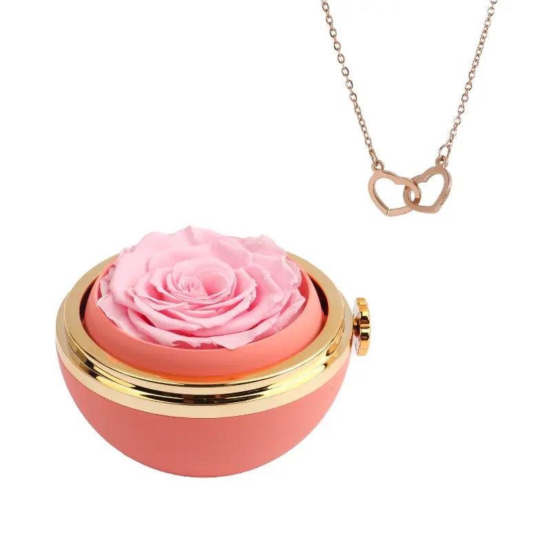 Alvea™ Cofre Pasión Rosa Eterna con Collar Grabado