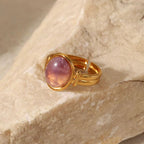 ANILLO DE PIEDRA NATURAL (AJUSTABLE) 