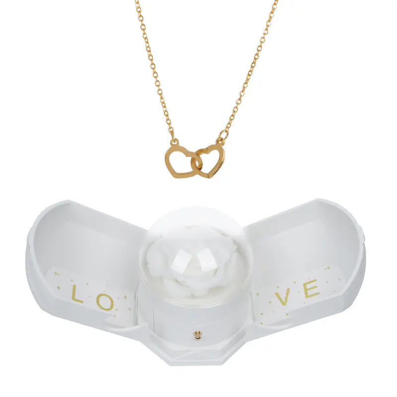 Alvea™ Cofre Armonía Rosa Eterna con Collar Grabado