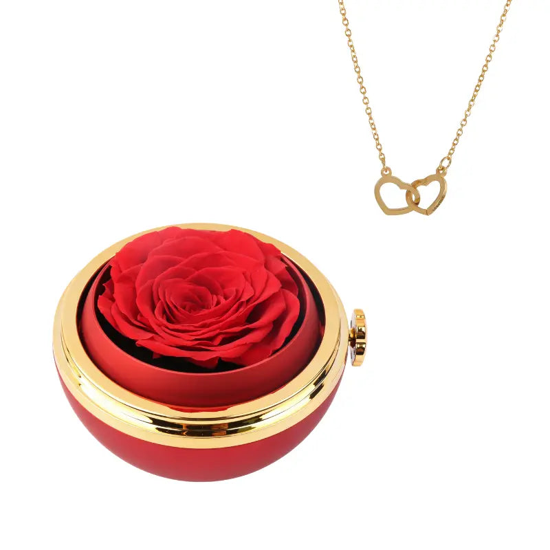 Alvea™ Cofre Pasión Rosa Eterna con Collar Grabado