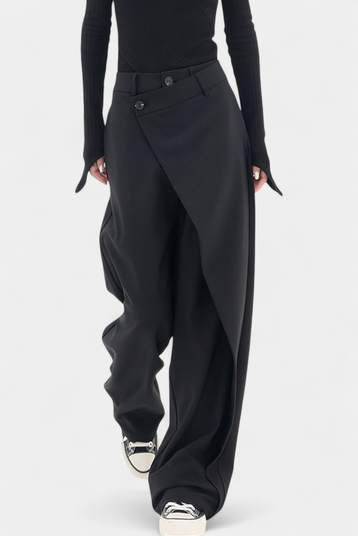 Alvea™ Paloma Pantalones Rectos con Drapado Moderno