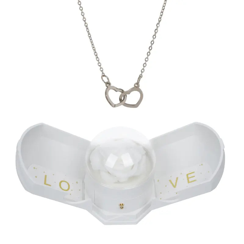Alvea™ Cofre Armonía Rosa Eterna con Collar Grabado