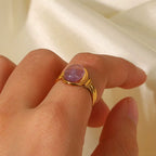 ANILLO DE PIEDRA NATURAL (AJUSTABLE) 