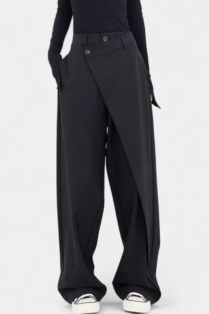 Alvea™ Paloma Pantalones Rectos con Drapado Moderno