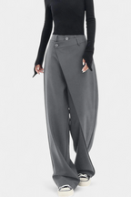 Alvea™ Paloma Pantalones Rectos con Drapado Moderno