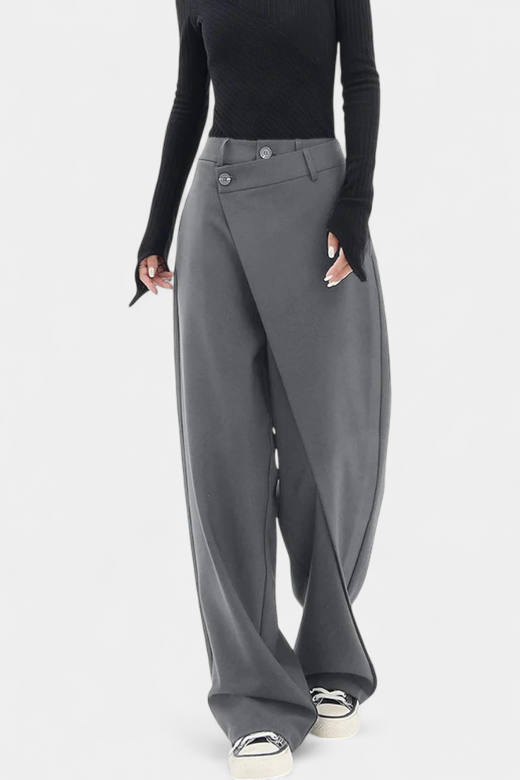 Alvea™ Paloma Pantalones Rectos con Drapado Moderno