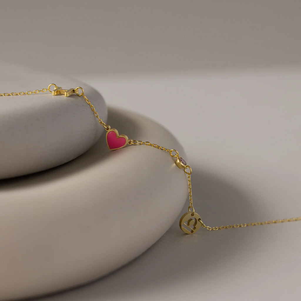 Collar de Charms Espaciales en Oro 18K