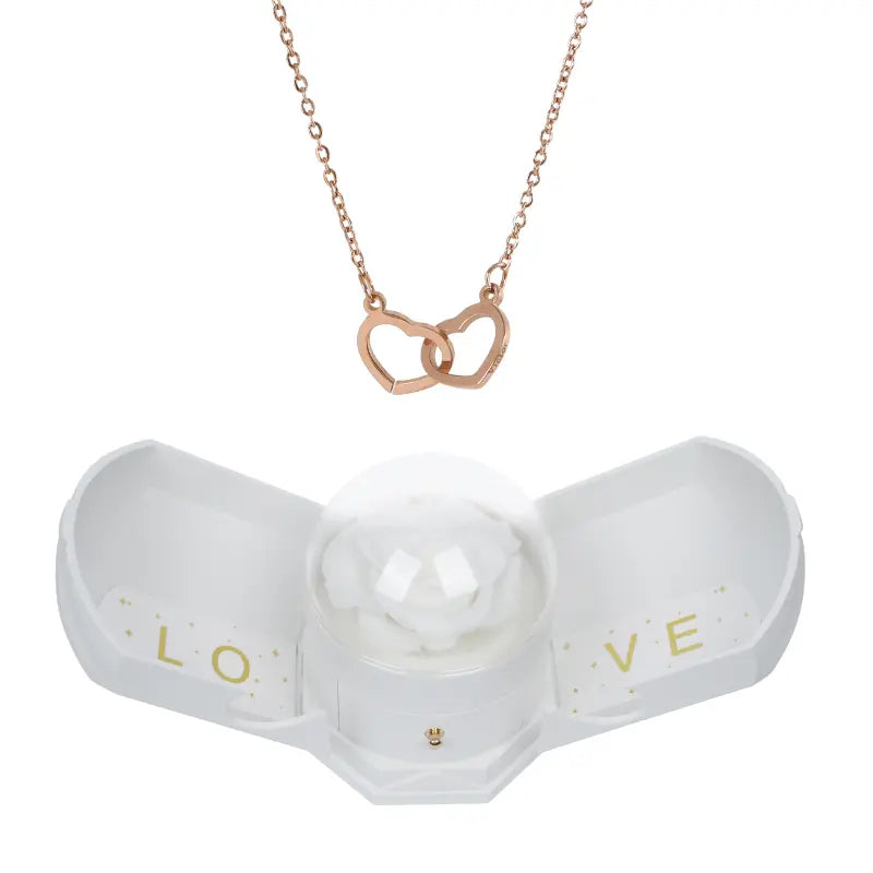 Alvea™ Cofre Armonía Rosa Eterna con Collar Grabado