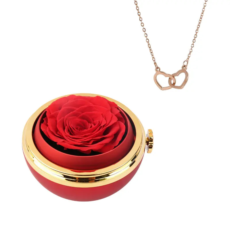 Alvea™ Cofre Pasión Rosa Eterna con Collar Grabado