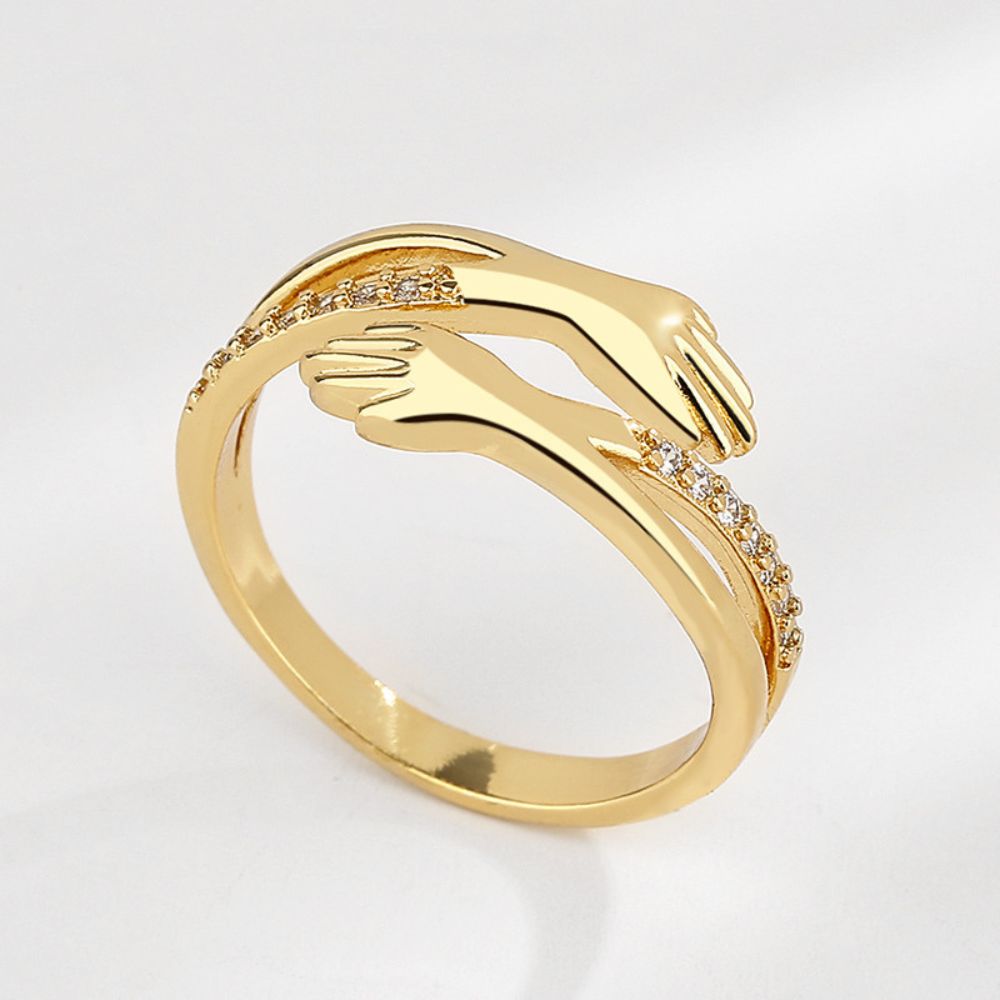 Alvea™ Anillo abrazo con incrustaciones de diamantes (ajustable)