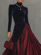 Alvea™ Vestido largo bicolor