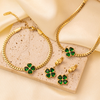 Alvea™  Conjunto Trébol Esmeralda | 3 PIEZAS
