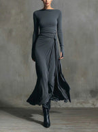 Alvea™ Vestido maxi con nudo lateral