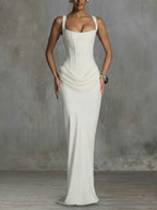 Alvea™ Vestido maxi de escote cuadrado